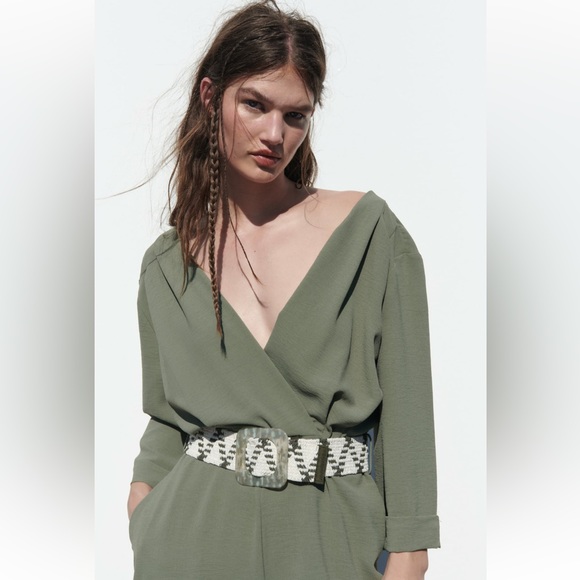 ZARA | Long Belted Jumpsuit - Picture 4 of 8